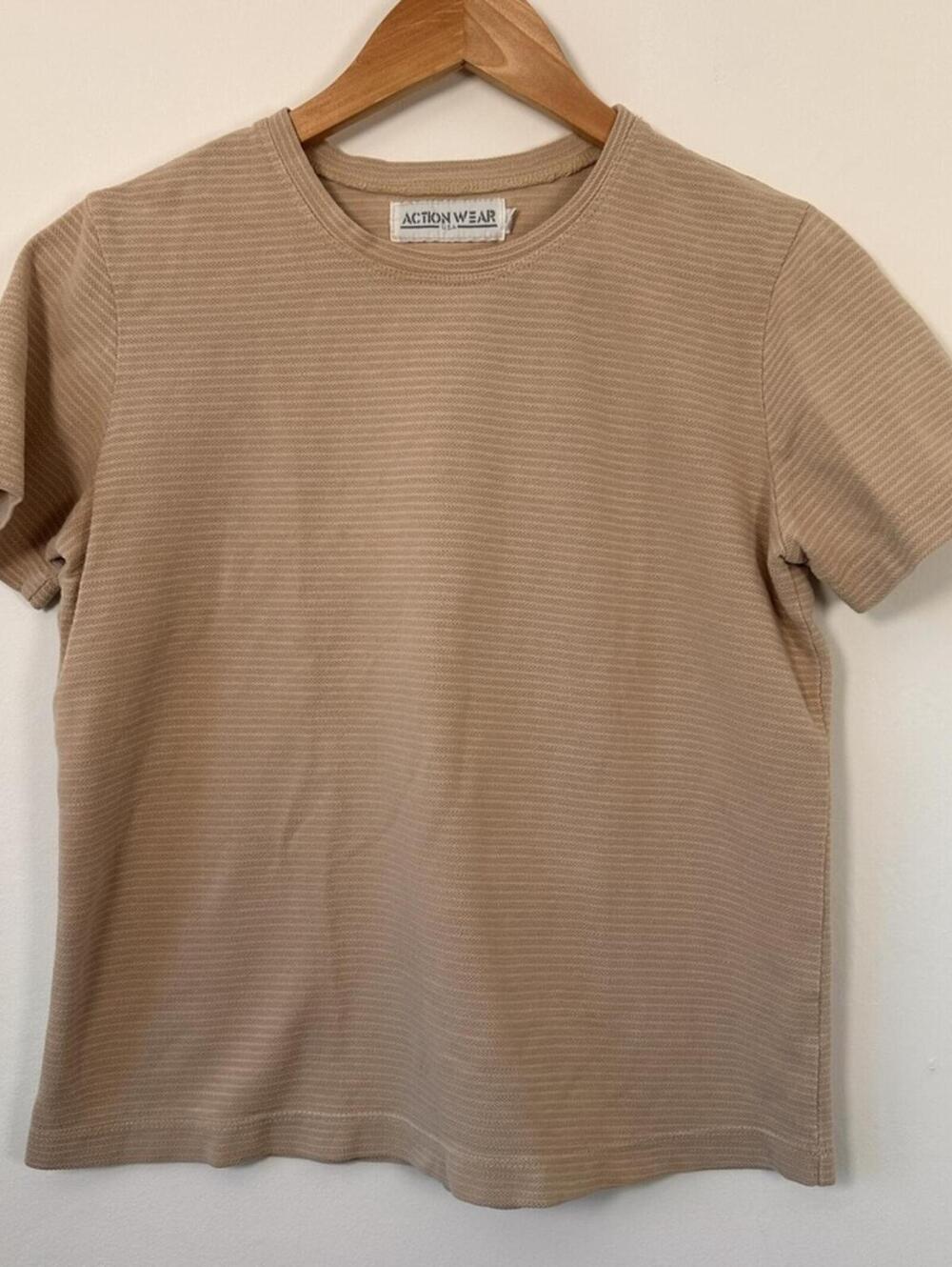 Action Wear American Vintage Tan Cotton Shirt Size S - Picture 3 of 8